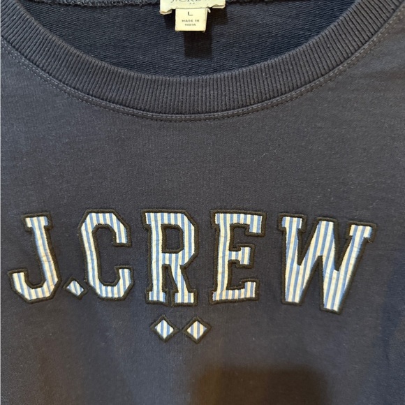 J. Crew Navy Logo Sailing Boating Sweatshirt - Picture 4 of 4